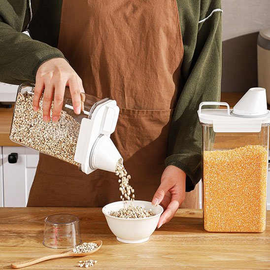 Boite hermétique alimentaire bec verseur mesurable