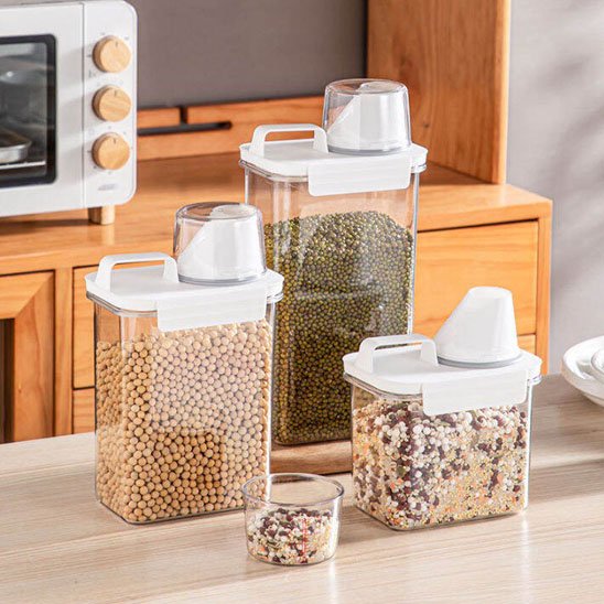 Boite hermétique alimentaire bec verseur transparente