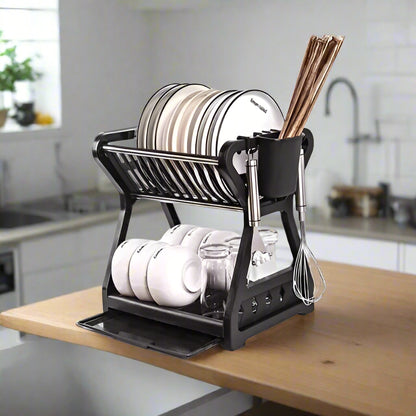 Égouttoir-vaisselle-design-plastique-noir