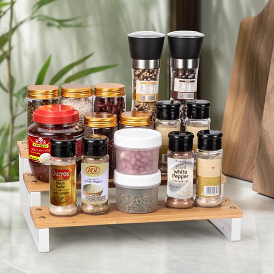 Étagère à épices à poser trois niveaux