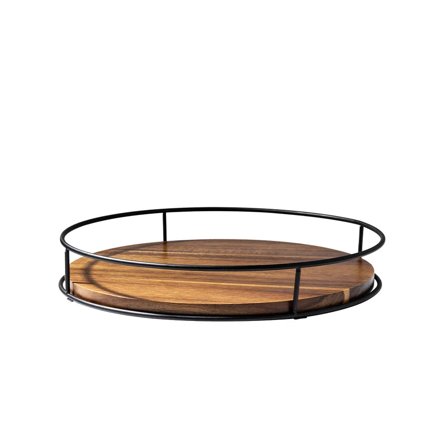 plateau tournant pour épices style bois durable
